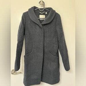 Aritzia Wilfred Cocoon Coat XXS - Dark Charcoal